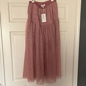 Grace & Lace Dusty Rose Midi Skirt